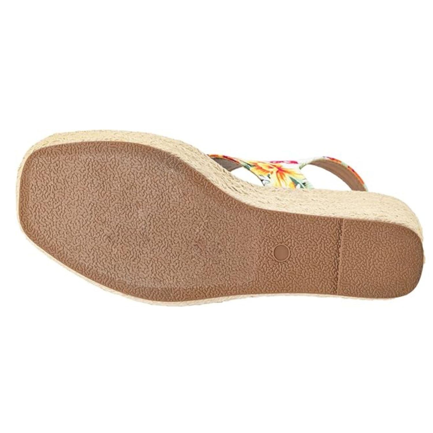 Corkys Womens Freddie Wedge Sandals, White Floral