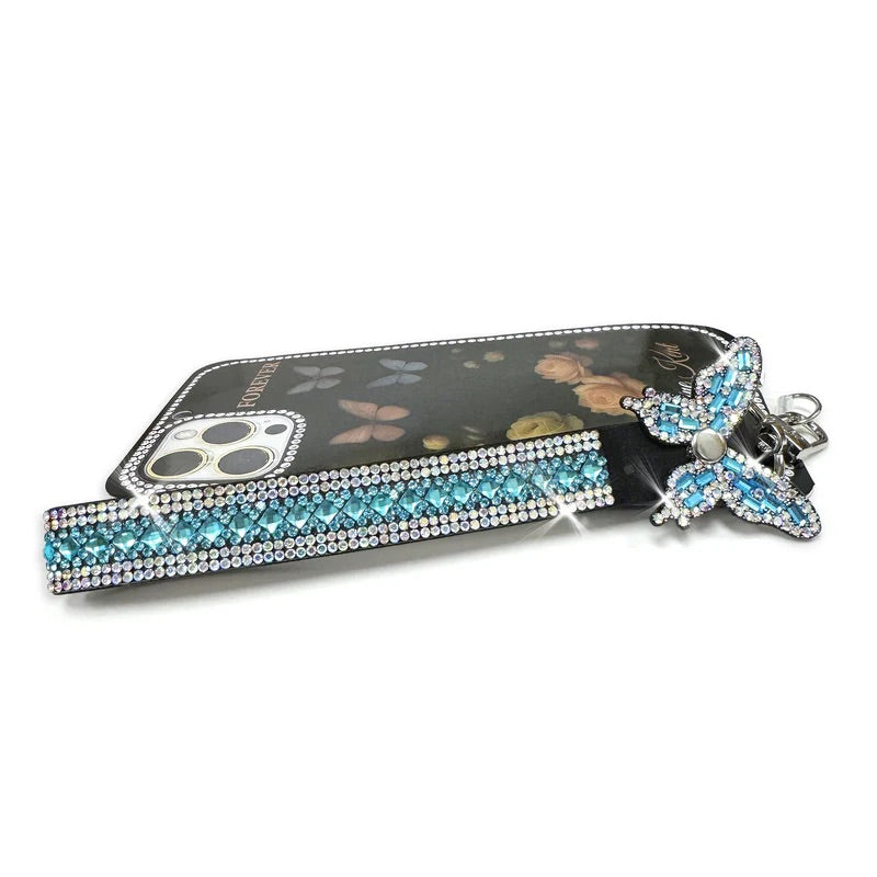 Jacqueline Kent Wings of the Heart Rhinestone Butterfly Wrist Phone Lanyard