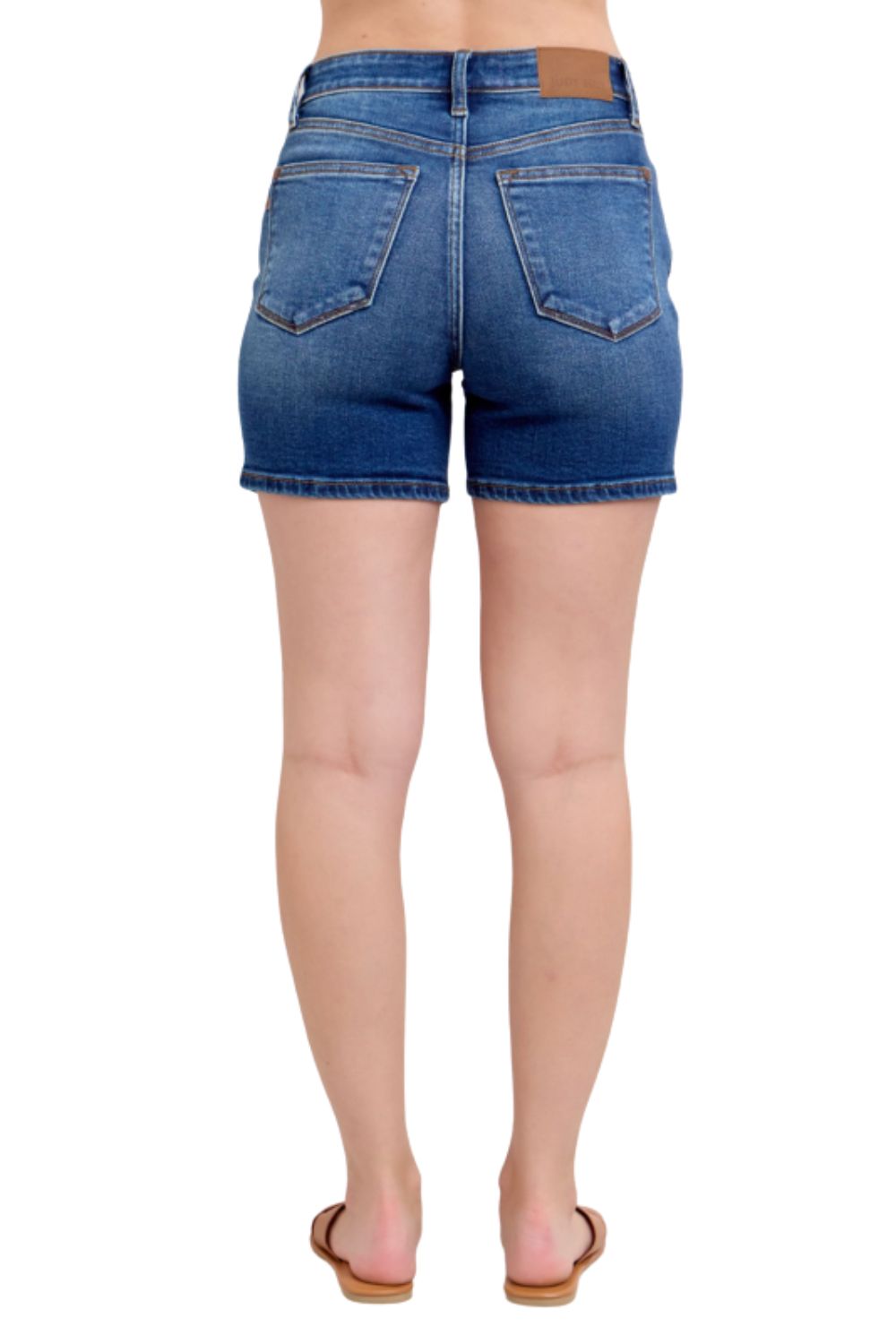 Judy Blue Womens Adjustable 2 Button Dad Denim Shorts