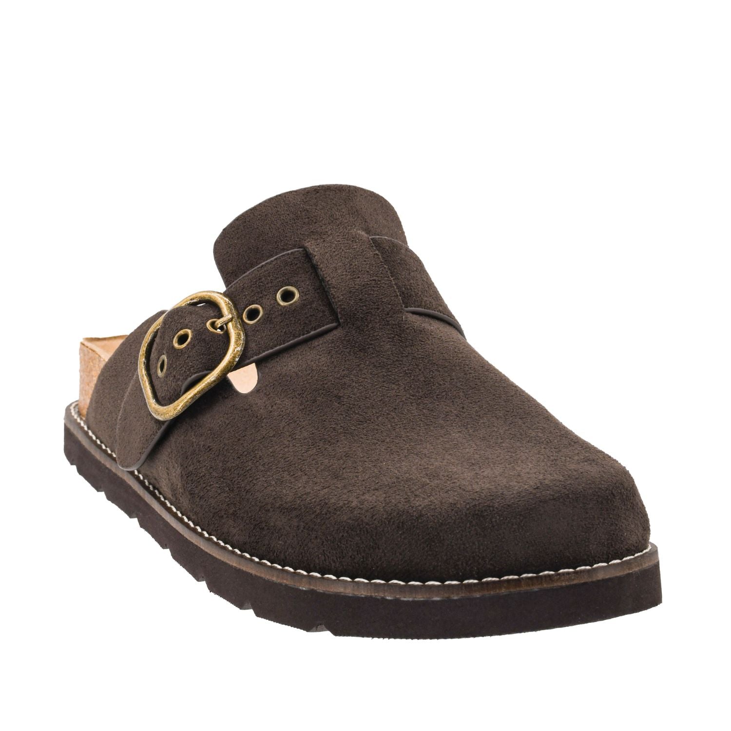 Corkys Womens Distracted Faux Suede Slip-On Mule