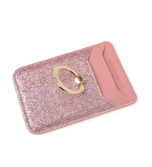 Olivia Moss Glitter Cling Cell Phone Stand and Credit Card holder