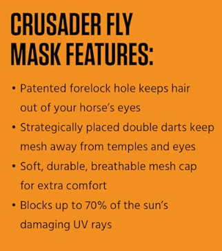 Cashel Crusader Horse Fly Mask with Long Nose, Grey