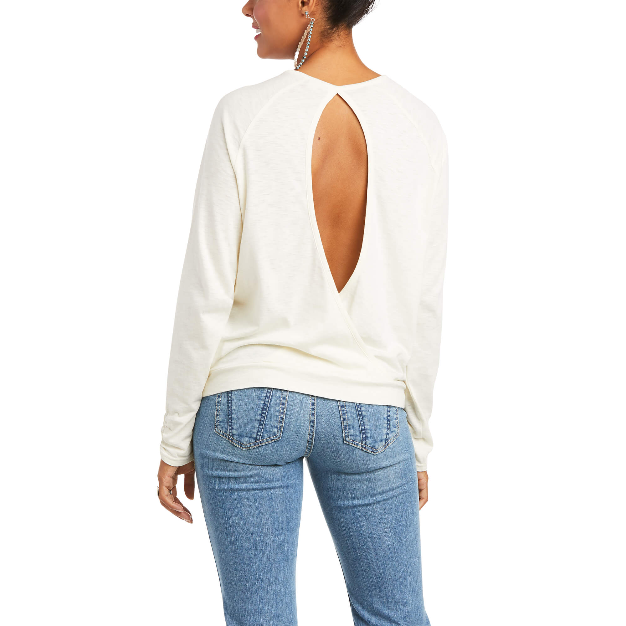 Ariat Womens Open Back Long Sleeve Riot Top