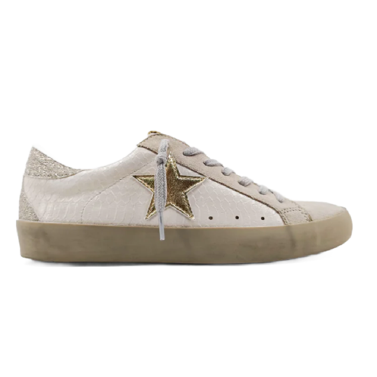 Shu Shop Women's Paula Sneaker, Bone Snake