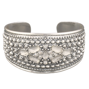 Lucky Brand Set Stone Oxidized Statement Cuff Bracelet