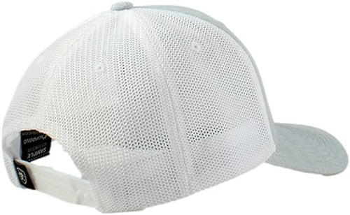 Ariat Mens Round Logo Patch Snapback Cap Hat (Grey/White)