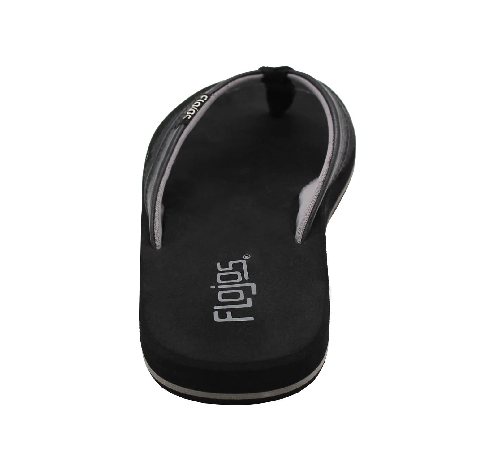 Flojos Mens Ryan Arch Support Slip On Flip Flop Sandals- Black