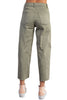 Easel Womens Button Front Stretch Twill Bell Bottom Pant