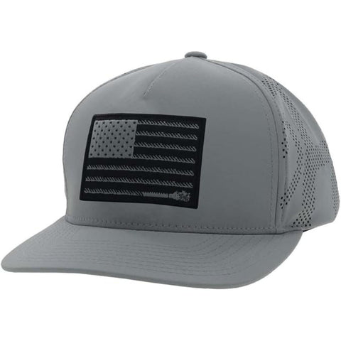 Hooey Mens Liberty Roper Adjustable Snapback Cap Hat, Grey