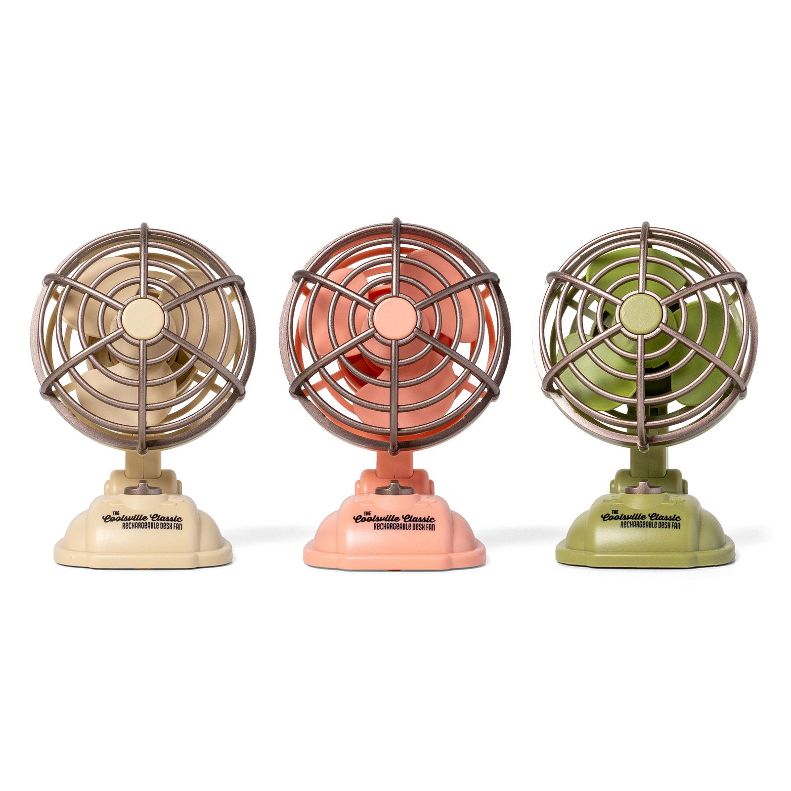 Modern Monkey The Coolsville Rechargeable Mini Tabletop Desk Fan