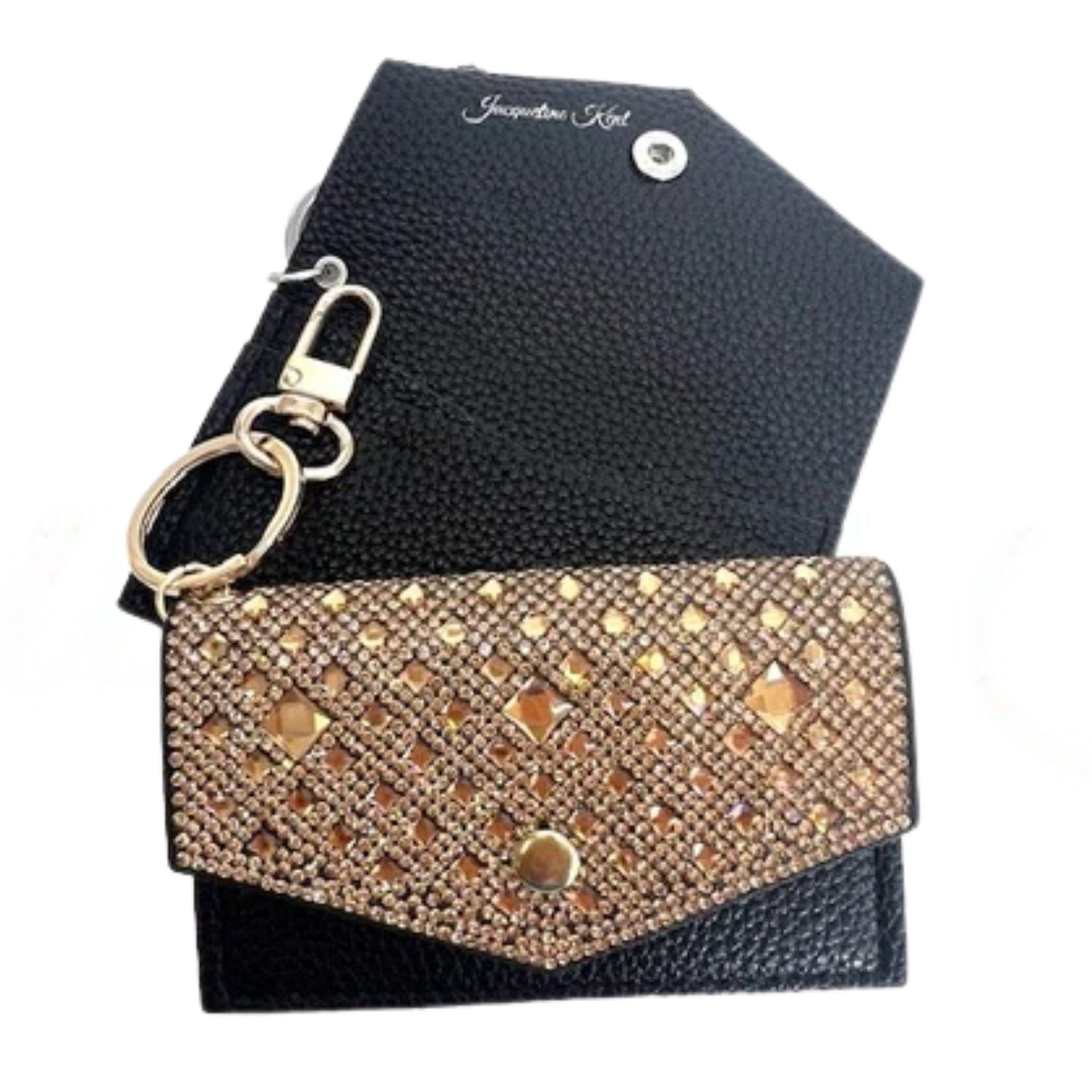 Jacqueline Kent Crystal Embellished Card Purse Wallet
