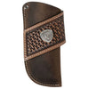 Ariat Basketweave Sunburst Embossed Leather Belt Knife Sheath