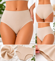 TC Fine Intimates Womens Cotton Comfort High-Cut Brief Panties, Warm Beige