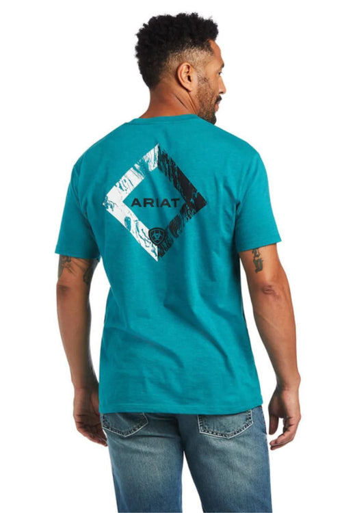 Ariat Mens Diamond Wood Graphic Short Sleeve T-Shirt
