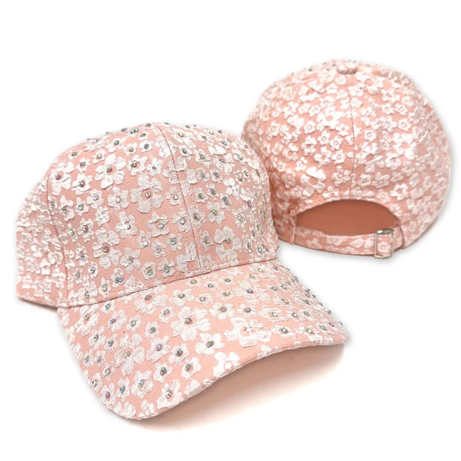 Jacqueline Kent Womens Adjustable Strap Ballcap Hat, Pink