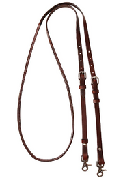 Cashel Adjustable Roping Rein Buckle and Keeper Ends, 8', Chocolate