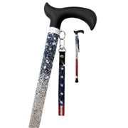 Jacqueline Kent American Adjustable Crystal Rhinestone Sugar Walking Cane