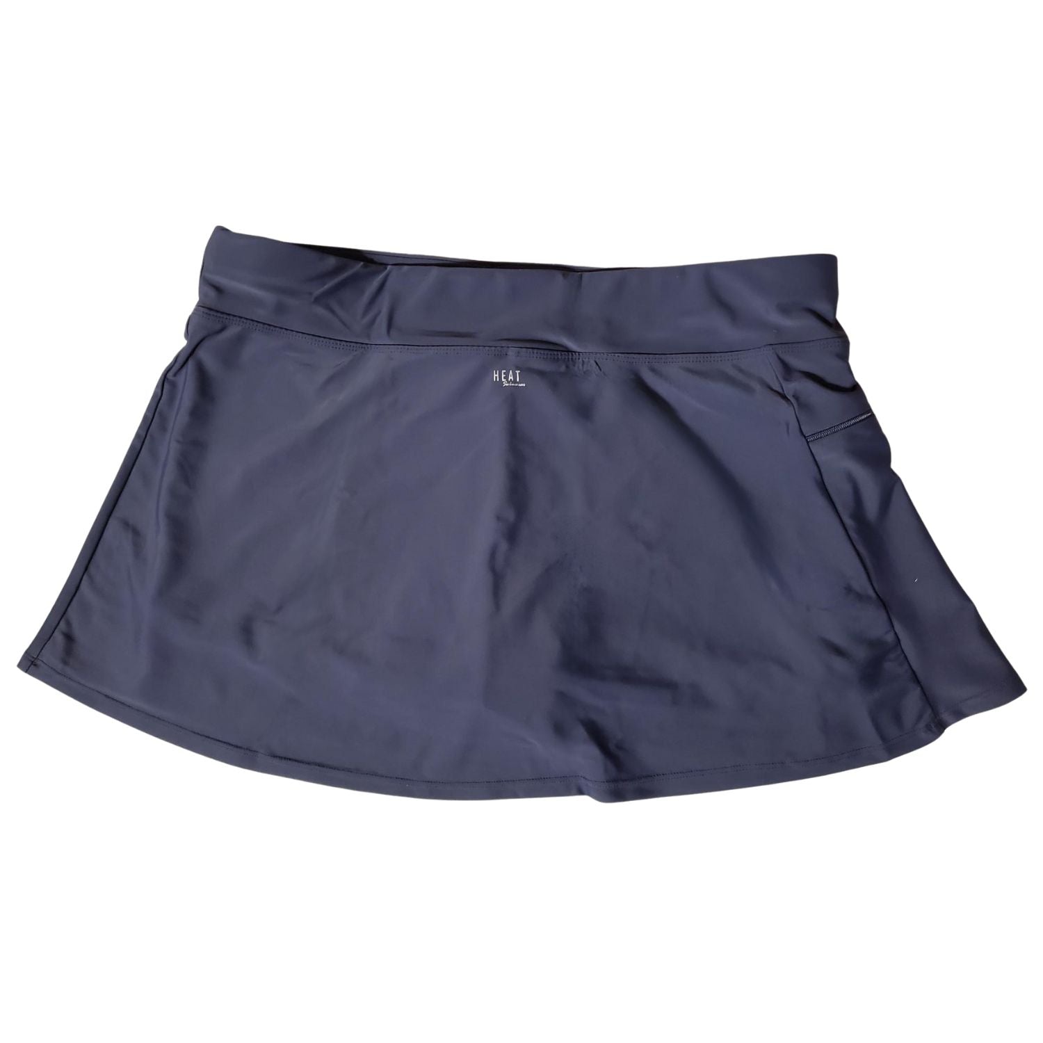 Heat Swimwear Womens Missy Side Zipper with Pockets, Navy