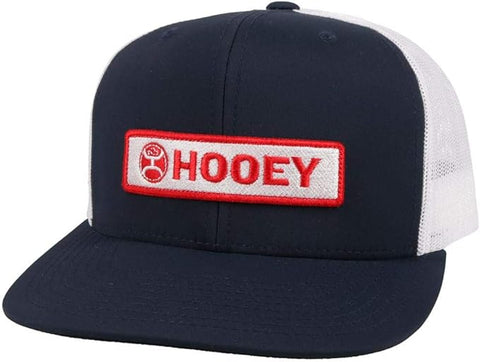 Hooey Mens Cayman Flexfit Circle Logo Patch Cap Hat, Grey/Black