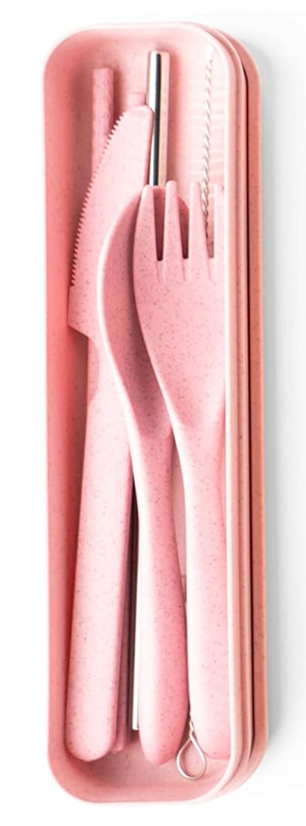 Krumbs Kitchen Against The Grain On-The-Go Wheat Straw Utensil Set