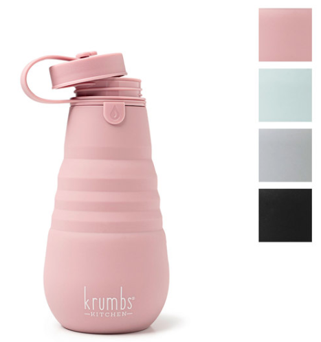 Krumbs Kitchen Essentials Collapsible Silicone Water Bottle