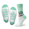 Two Left Feet Holiday Christmas Adult Sock, Big Feet