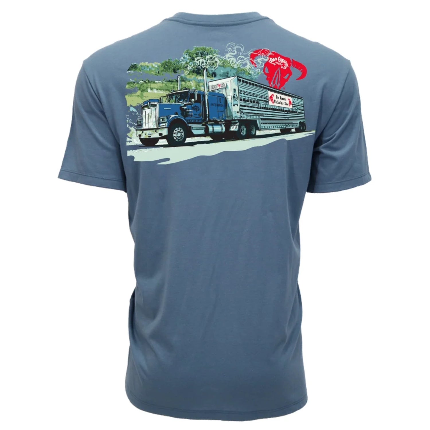 Hooey Bad Company Men's Dark Denim 18-Wheeler Graphic T-Shirt