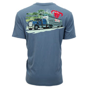 Hooey Bad Company Men's Dark Denim 18-Wheeler Graphic T-Shirt