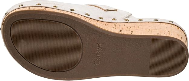 Corkys Footwear Womens Who Knew Studded Slip On 2.5 Inch Wedge Clogs