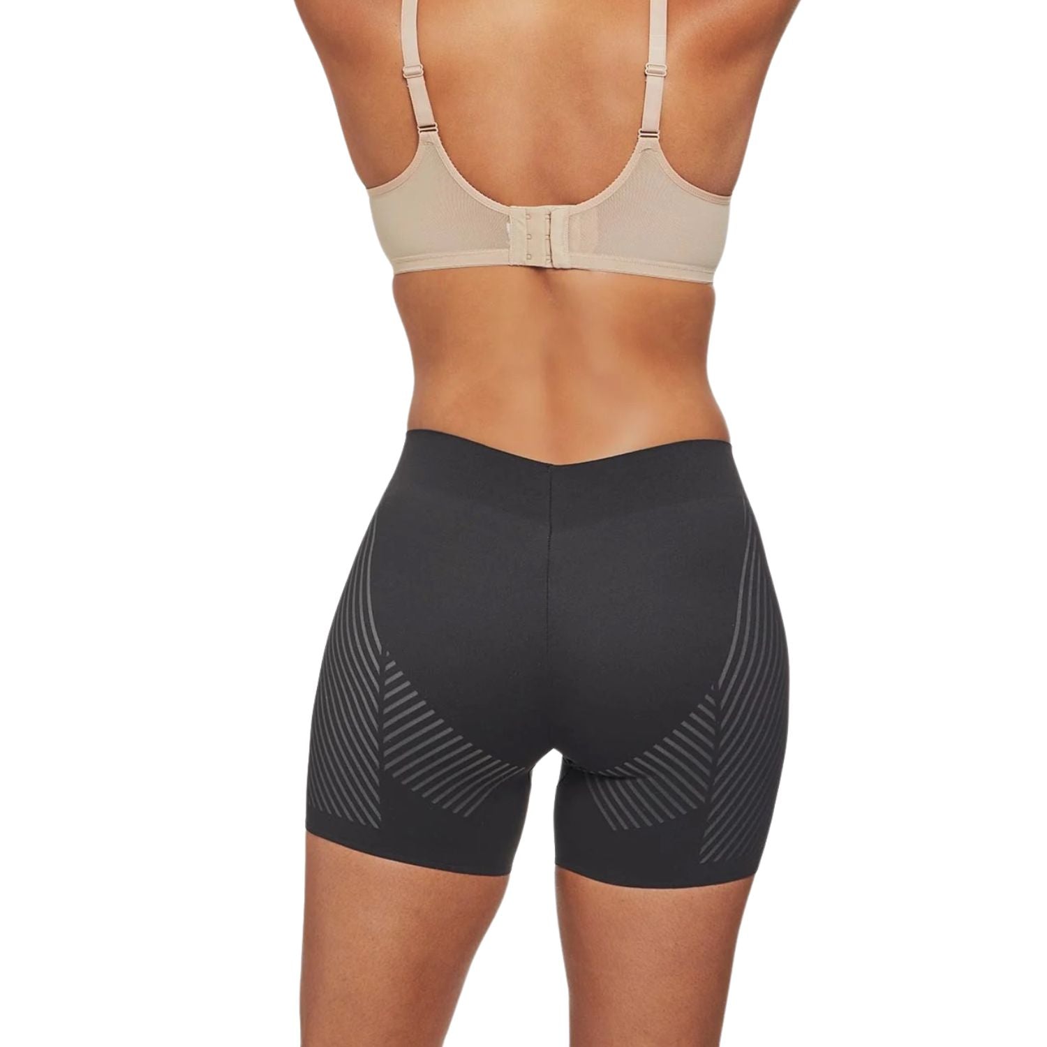 TC Fine Intimates Iconic Core Mid-Thigh Shaping Short with Rear Lift- Black