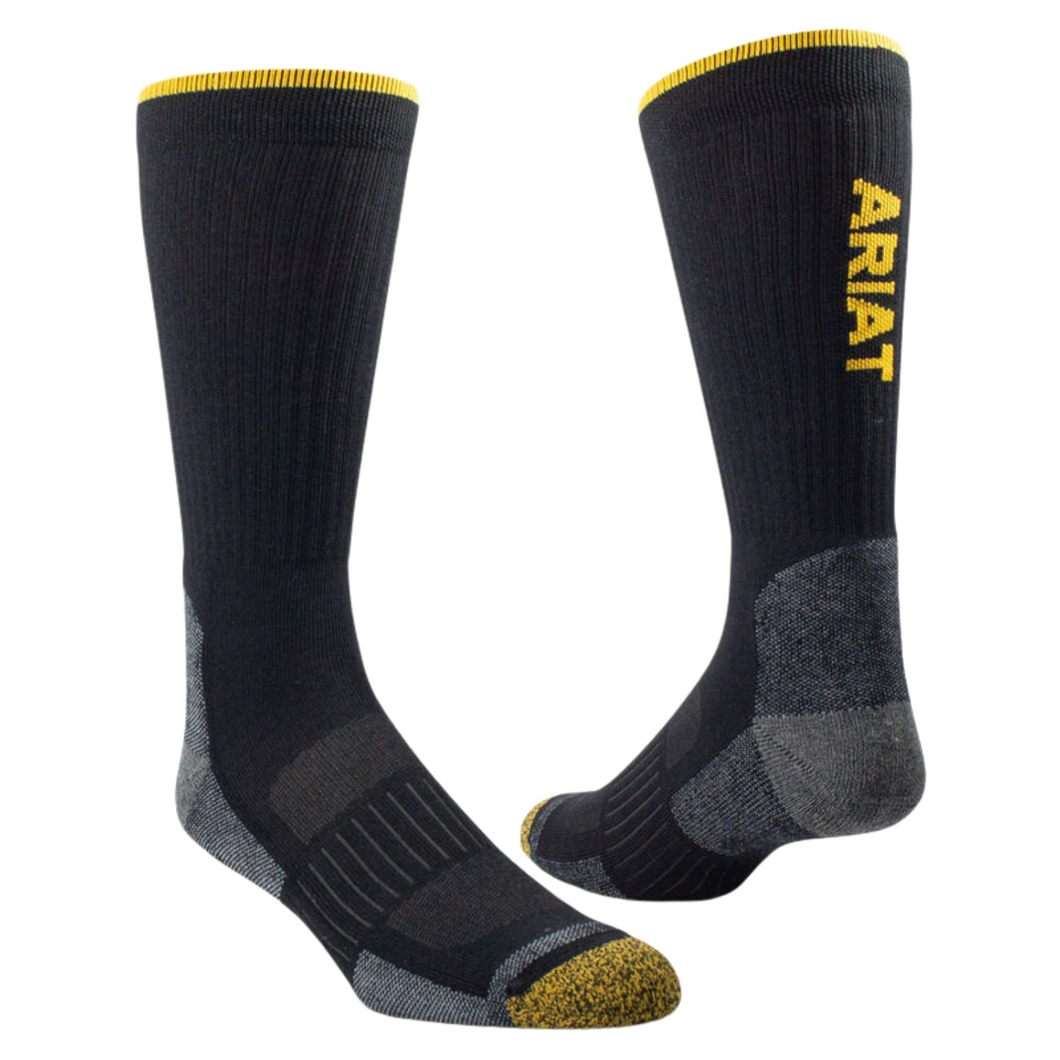ARIAT Mens High Performance Tek Series Crew Work Sock 2 Pair Pack