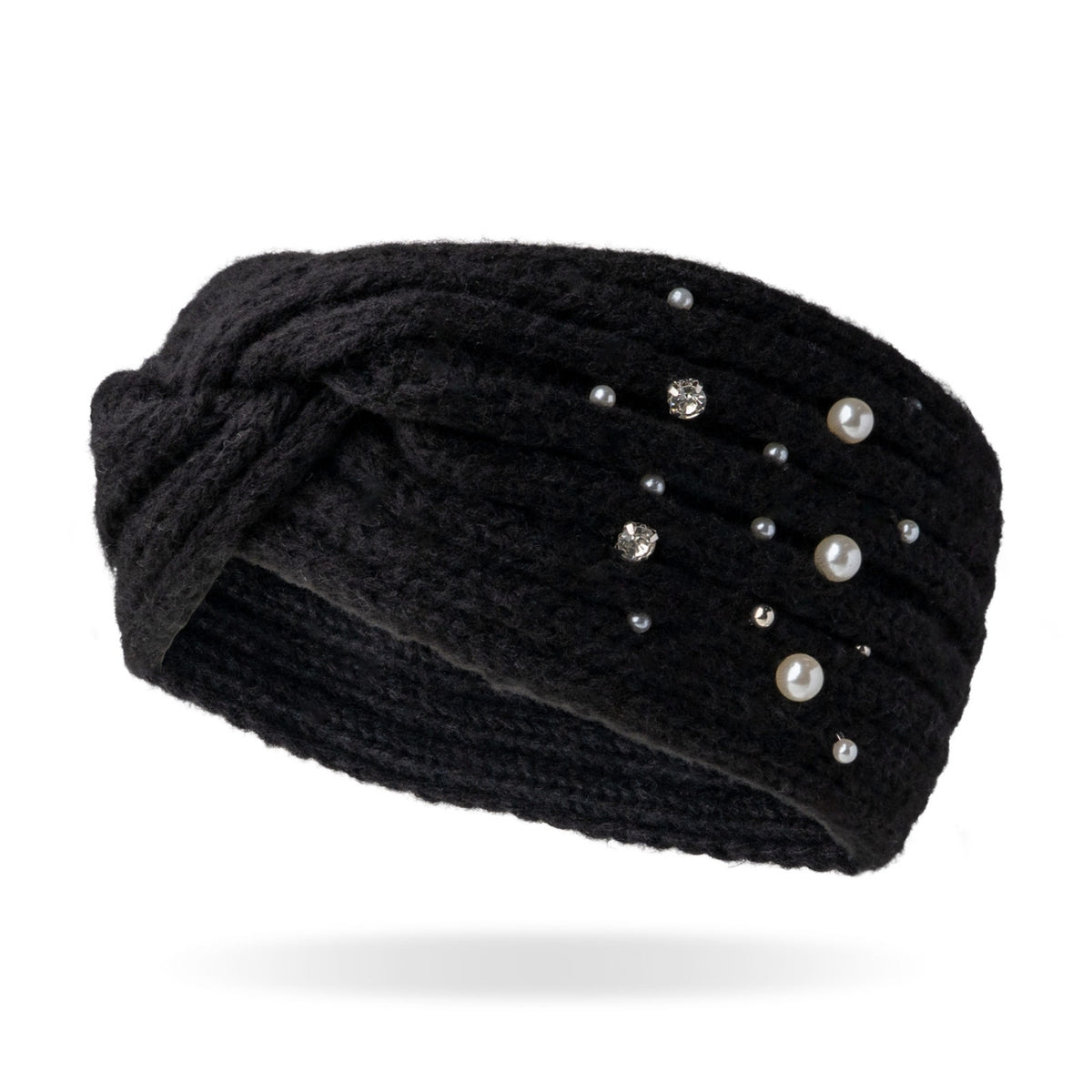 Britt's Knits Rhinestone and Pearl Starlight Headwarmer