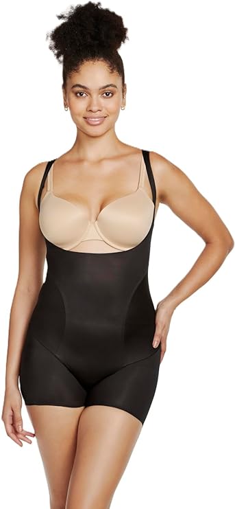 TC Fine Intimates Womens Shape Away Open Bust Bodybriefer (Black, M) 