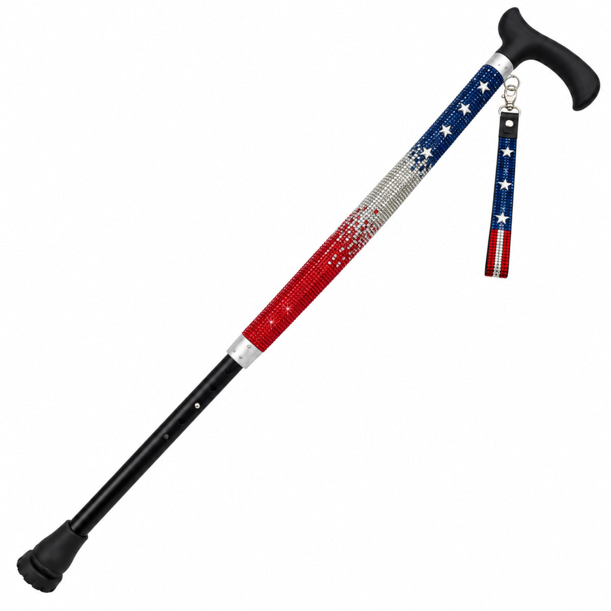 Jacqueline Kent Adjustable Crystal Rhinestone Fashion Walking Cane (American)