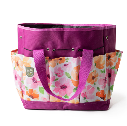 Seed & Sprout Gardening Tote Bag, XL Design, 8 Pockets