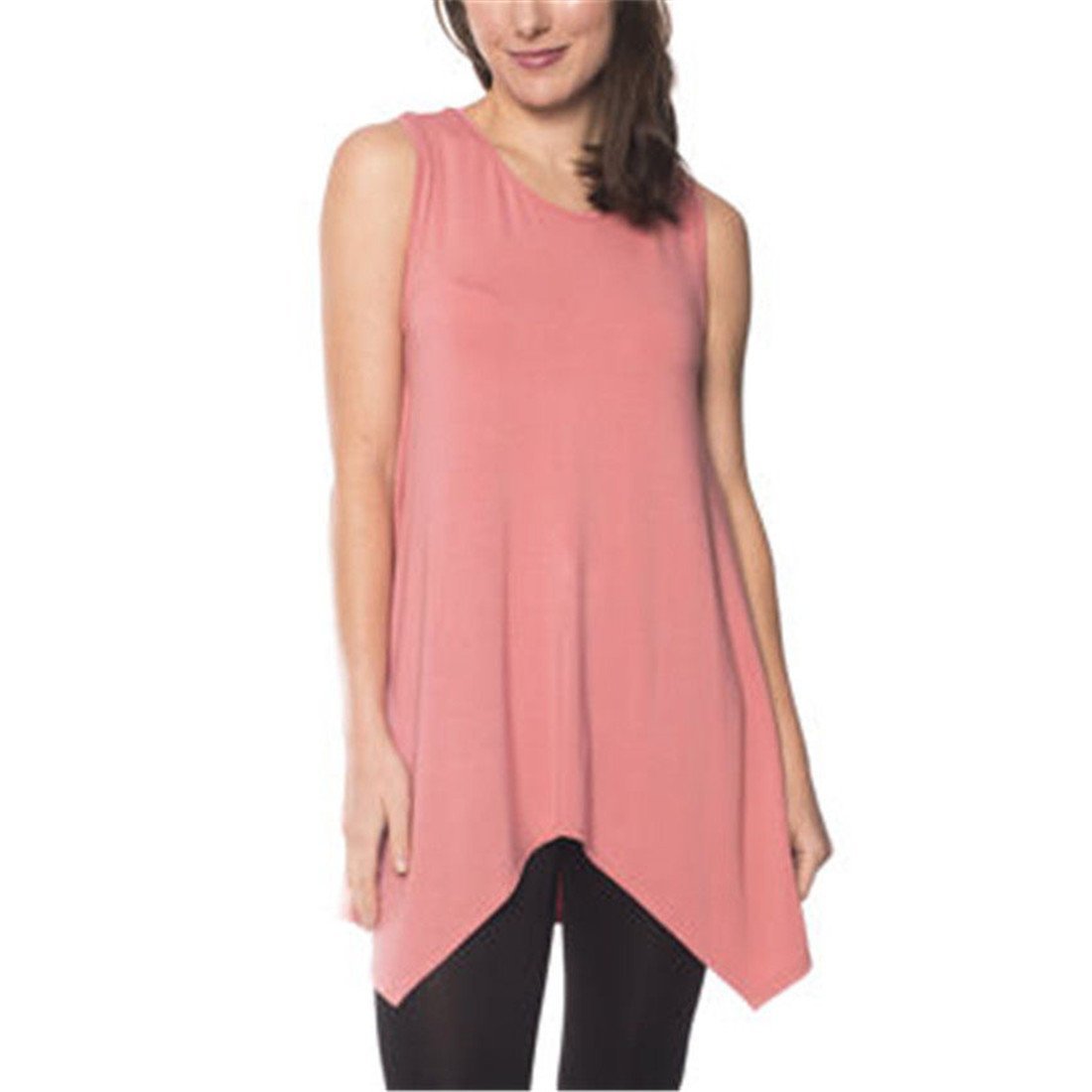 Beatrix OST Womens Sleeveless Soft Jersey Knit Tunic Top