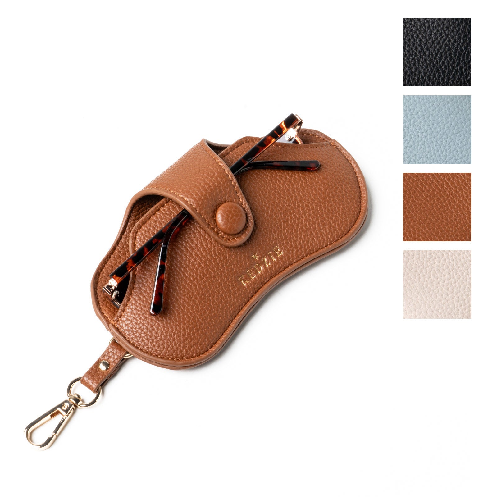 Kedzie Eclipse Vegan Leather Eyewear Case Keychain