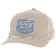 Hooey Mens Cowboy Golf Logo Adjustable Snapback Trucker Cap Hat, Tan