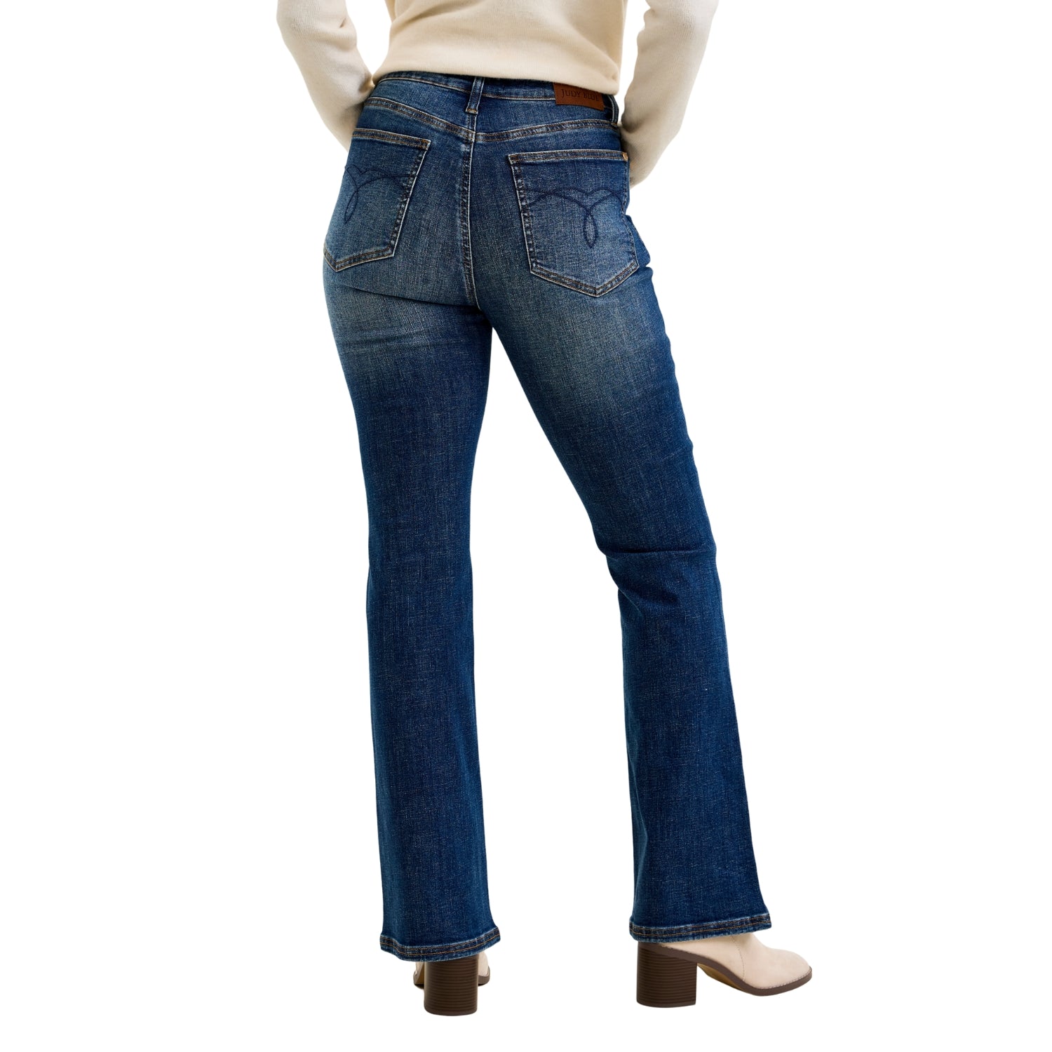Judy Blue Mid-Rise "MR Daisy" Bootcut Jeans with Gold Harness Trim