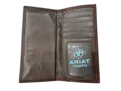 Ariat Youth Floral Embossed Leather Rodeo Wallet