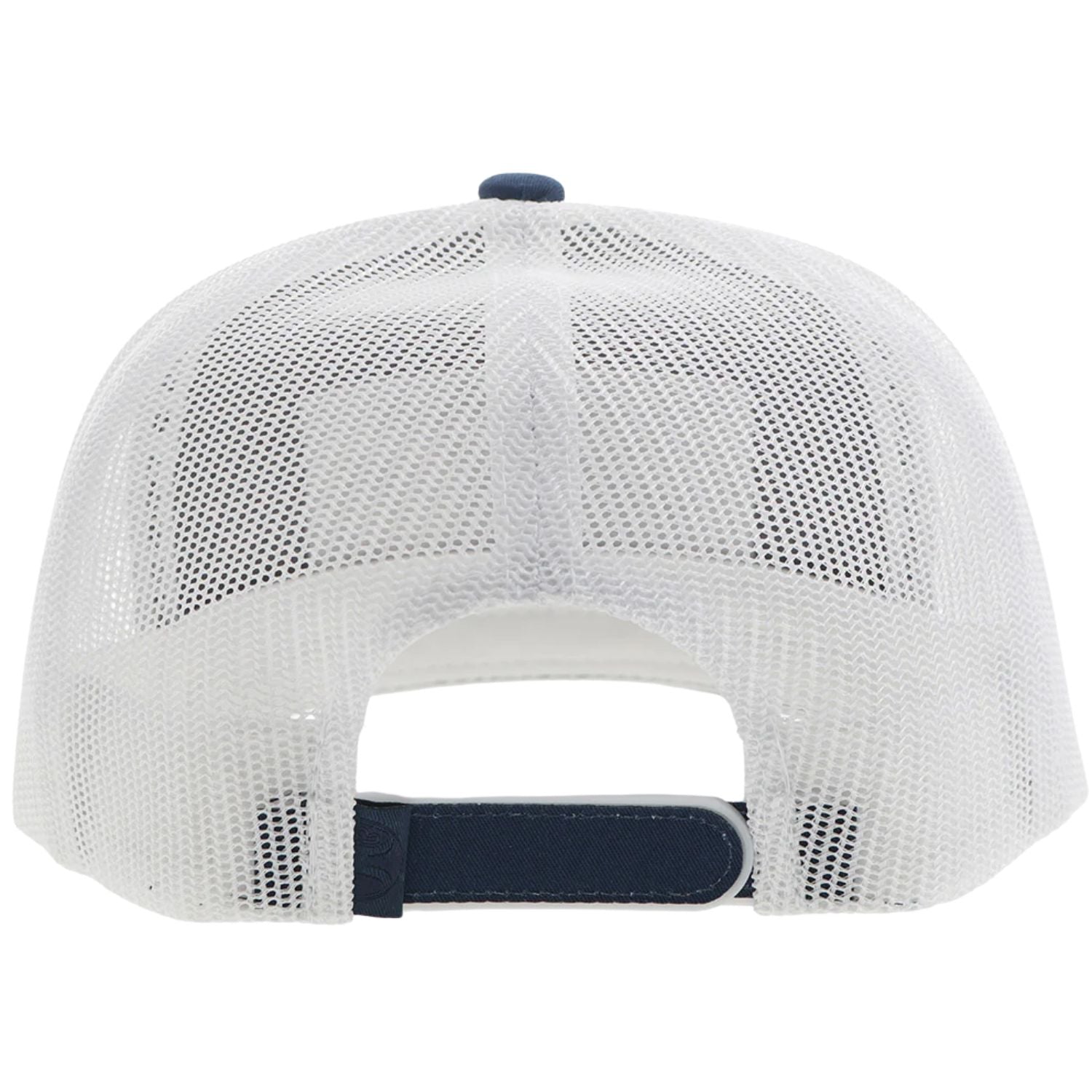 Hooey Mens Rank Stock Logo Adjustable Snapback Trucker Cap Hat, Navy/White