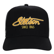 Stetson Yellow 3D Embroidered Logo Adjustable Snapback Trucker Cap Hat