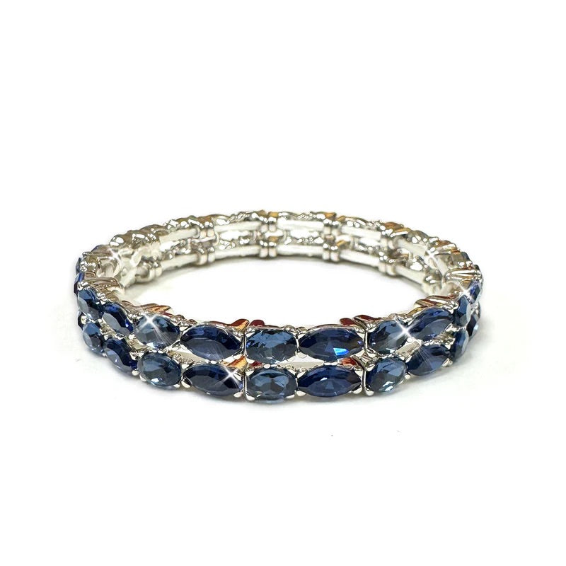 Jacqueline Kent Mermaid Rhinestone Stretch Bracelet