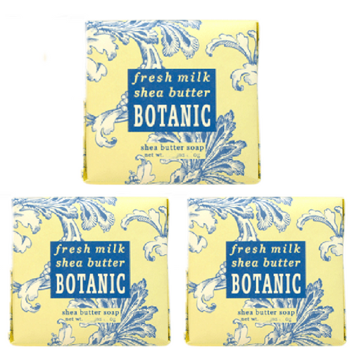 Greenwich Bay Trading Co. Botanic 1.9oz Soaps, Fresh Milk, 3 Pack