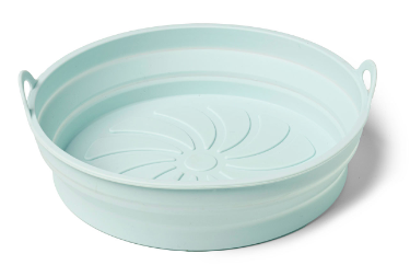 Krumbs Kitchen Essentials Collapsible Silicone Air Fryer Basket, Cook More Clean Less, Round or Square