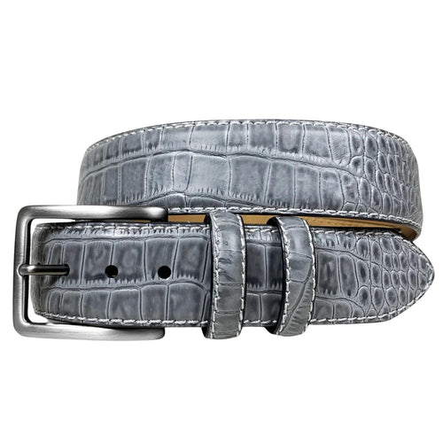 Mad Golfer Mens Croc Print Skins Leather Belt