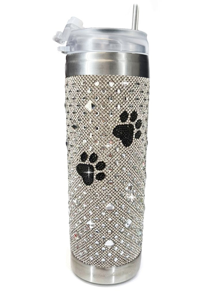 Jacqueline Kent Rhinestone 20oz Bling Tumbler with Clear Lid, Straw and Gift Bag