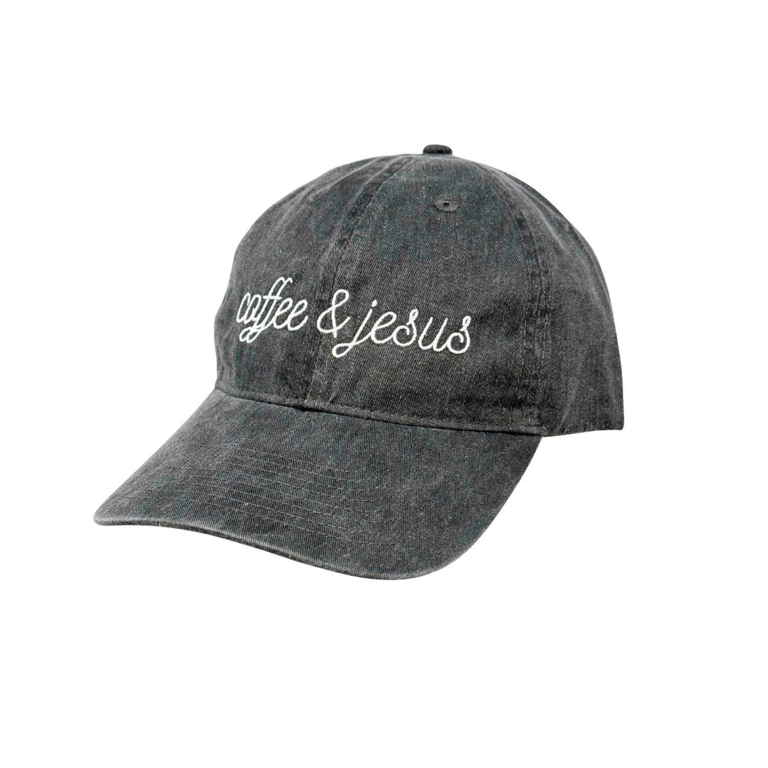 Seminole Outfitters Womens Washed Cotton Adjustable Dad Hat, Coffee & Jesus