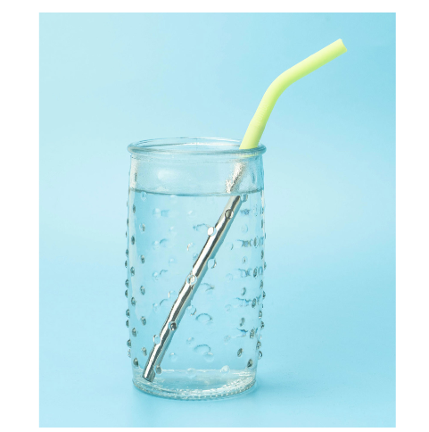 Krumbs Kitchen 2nd Gen Stainless Steel Straws, 4 Pack Plus Cleaning Brush