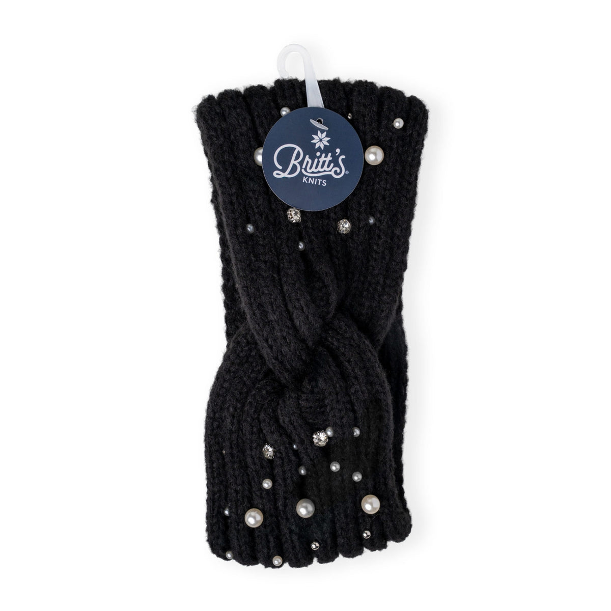 Britt's Knits Rhinestone and Pearl Starlight Headwarmer